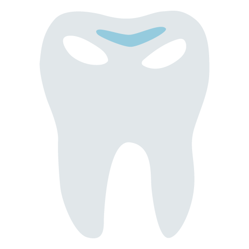 Tooth as drawn by Google in Android 12.0