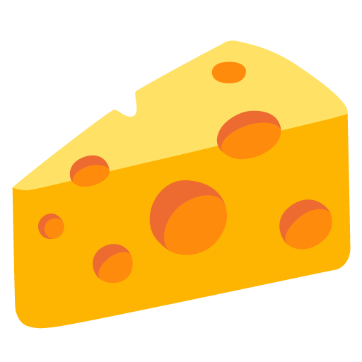 Cheese Wedge as drawn by Google in Android 12.0