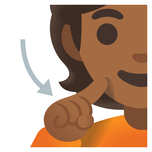 Deaf Person: Medium-Dark Skin Tone, the previous design