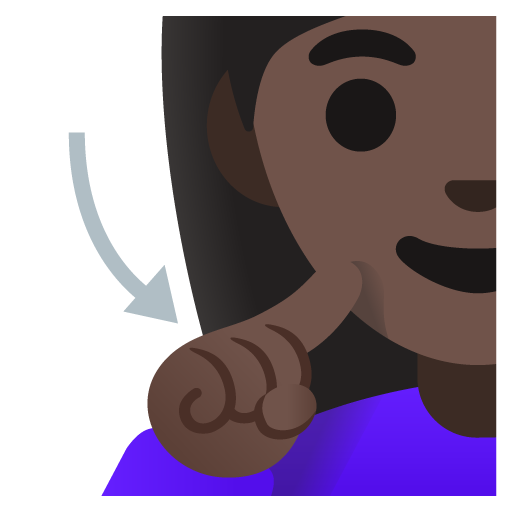 Deaf Woman: Dark Skin Tone, the previous design