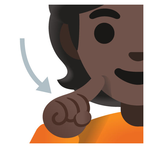 Deaf Person: Dark Skin Tone, the previous design