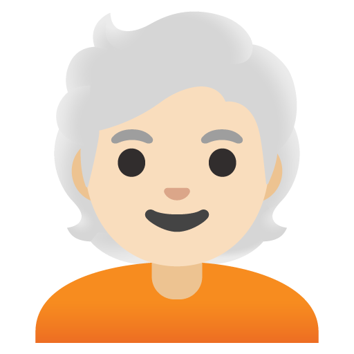 Person: Light Skin Tone, White Hair, the previous design
