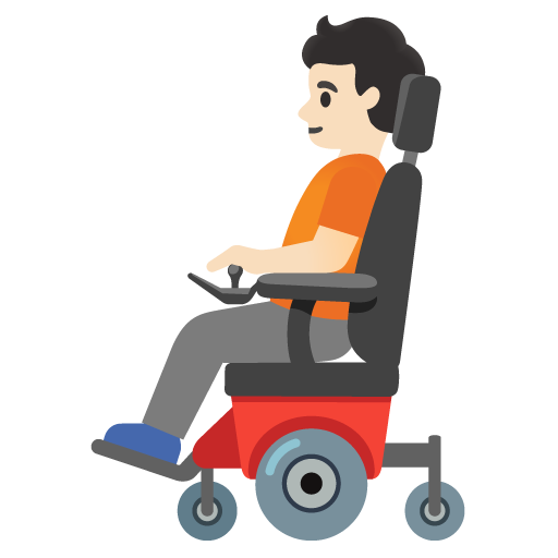 Person in Motorized Wheelchair: Light Skin Tone, the design in this release