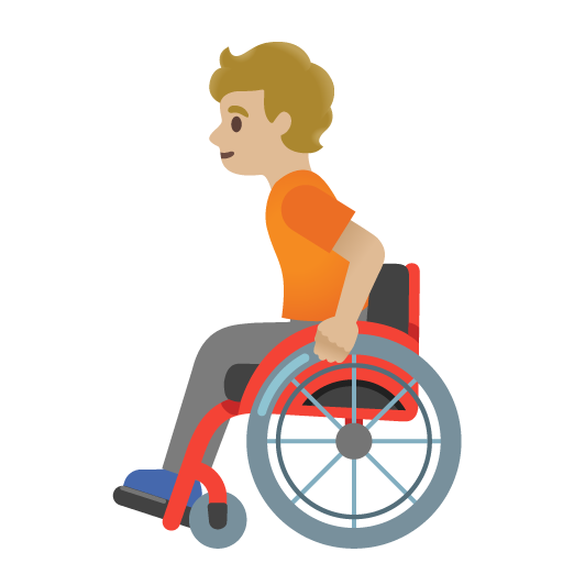 Person in Manual Wheelchair: Medium-Light Skin Tone, the design in this release