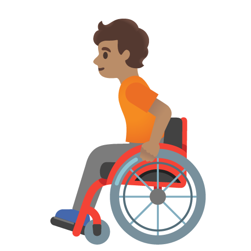 Person in Manual Wheelchair: Medium Skin Tone, the design in this release