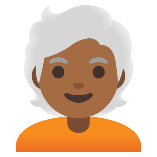 Person: Medium-Dark Skin Tone, White Hair, the previous design