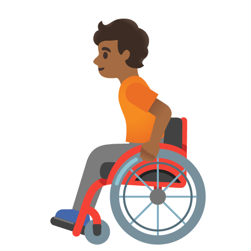 Person in Manual Wheelchair: Medium-Dark Skin Tone, the design in this release
