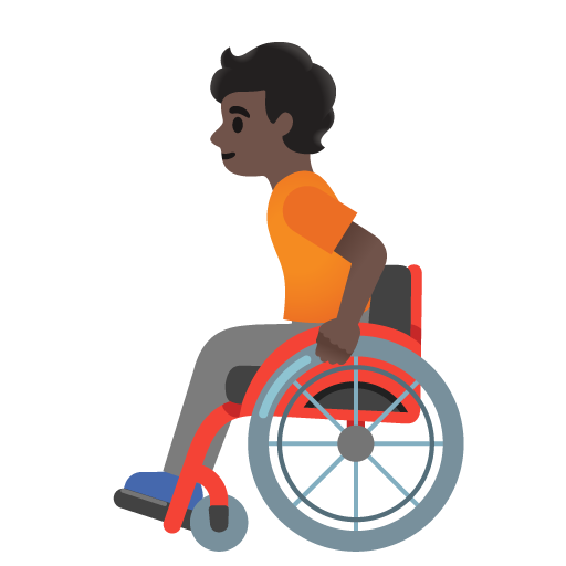 Person in Manual Wheelchair: Dark Skin Tone, the design in this release
