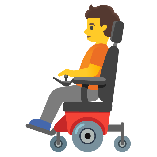 Person in Motorized Wheelchair, the design in this release