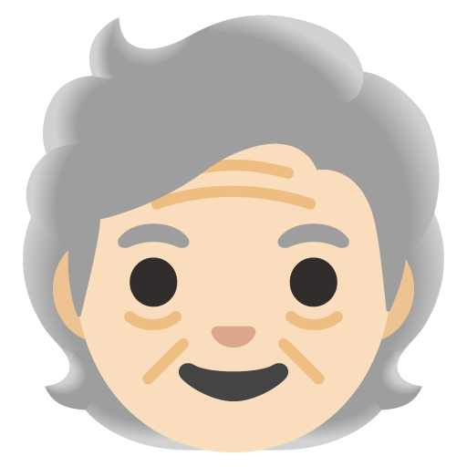 Older Person: Light Skin Tone, the previous design