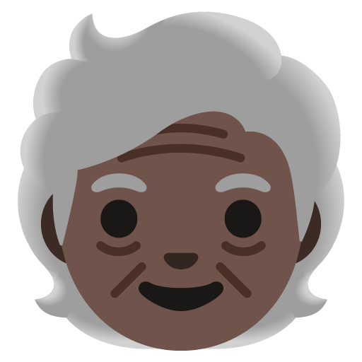 Older Person: Dark Skin Tone, the previous design