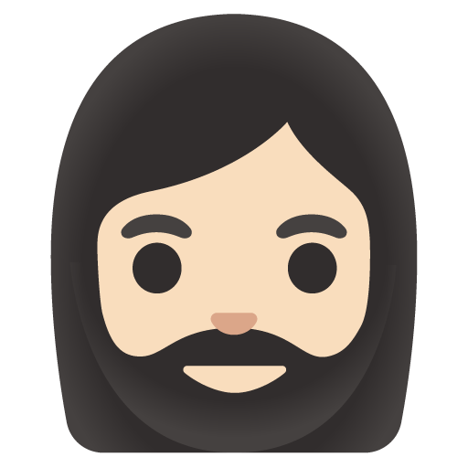 Woman: Light Skin Tone, Beard, the design in this release