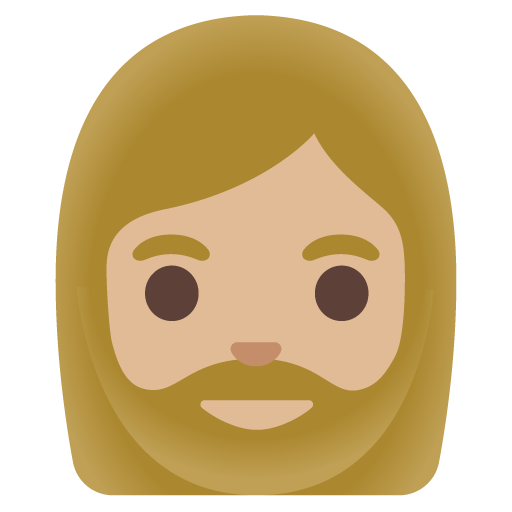 Woman: Medium-Light Skin Tone, Beard, the design in this release