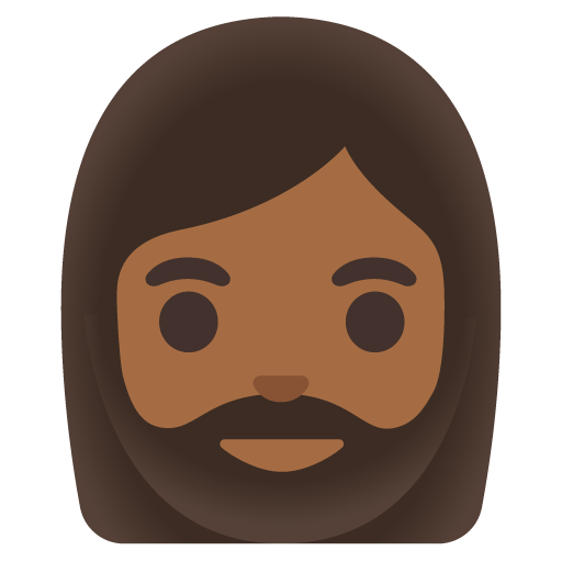Woman: Medium-Dark Skin Tone, Beard, the design in this release