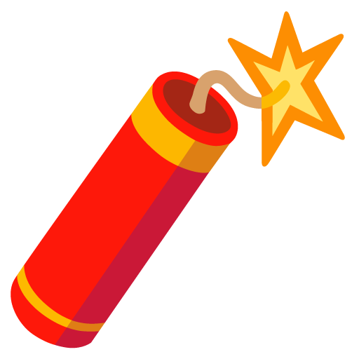 Firecracker as drawn by Google in Android 12.0