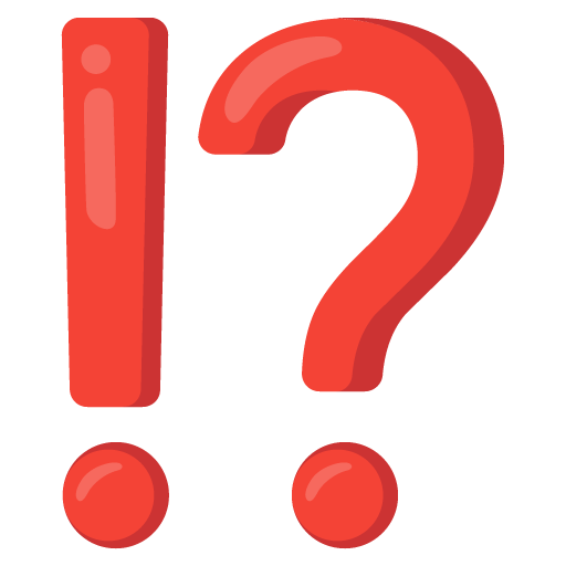 Exclamation Question Mark as drawn by Google in Android 12.0
