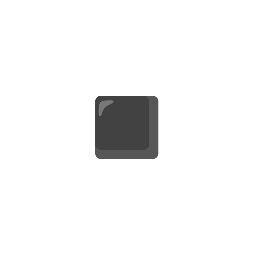 Black Small Square as drawn by Google in Android 12.0