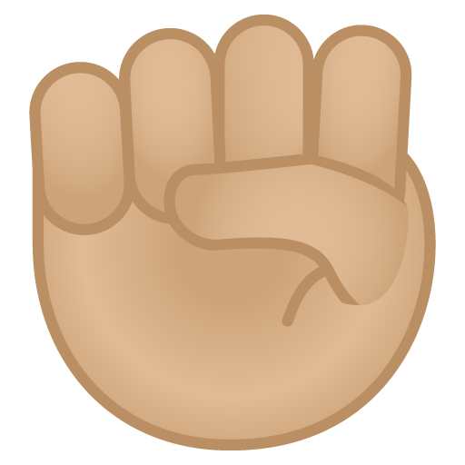 Raised Fist: Medium-Light Skin Tone, the design in this release