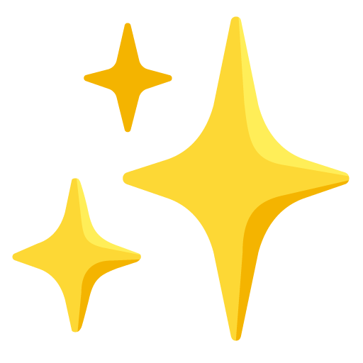 Sparkles as drawn by Google in Android 12.0