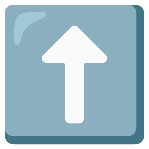 Up Arrow as drawn by Google in Android 12.0
