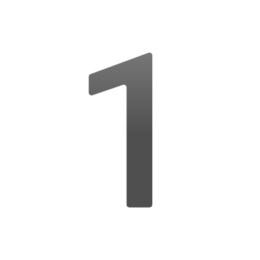 Digit One as drawn by Google in Android 12.0