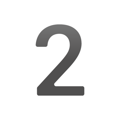 Digit Two as drawn by Google in Android 12.0