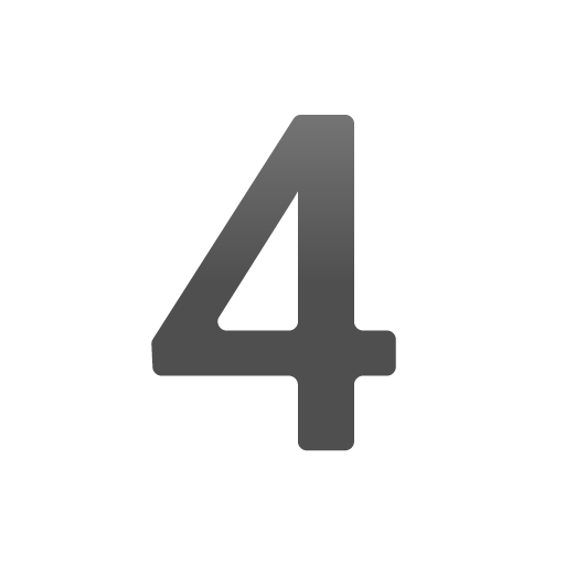 Digit Four as drawn by Google in Android 12.0