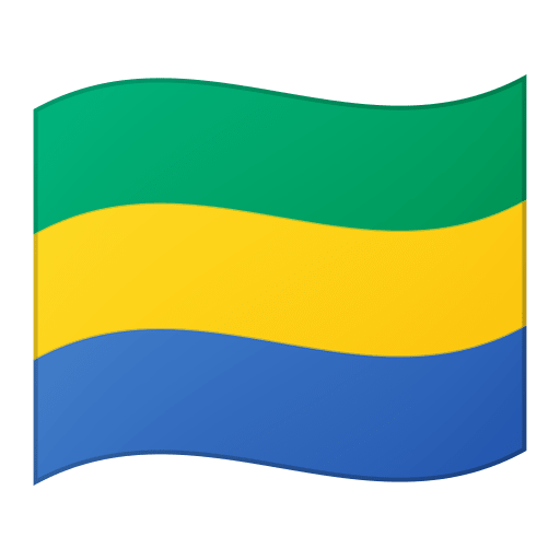 Flag: Gabon as drawn by Google in Android 12l