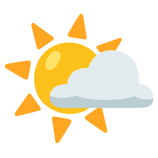 Sun Behind Small Cloud as drawn by Google in Android 12l