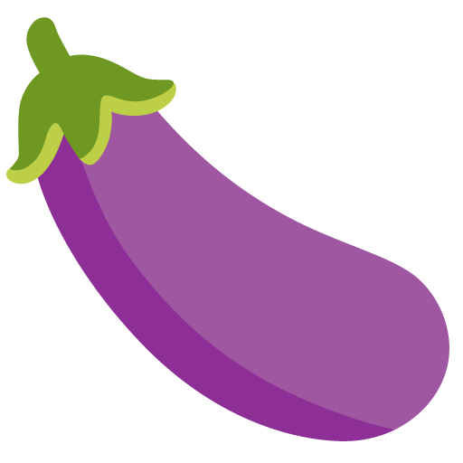 Eggplant as drawn by Google in Android 12l