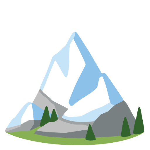Snow-Capped Mountain as drawn by Google in Android 12l