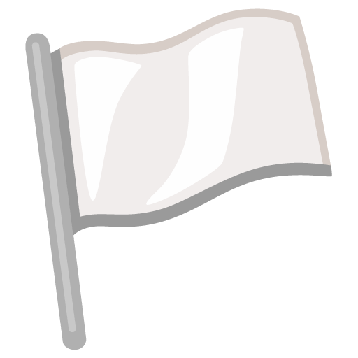 White Flag as drawn by Google in Android 12l