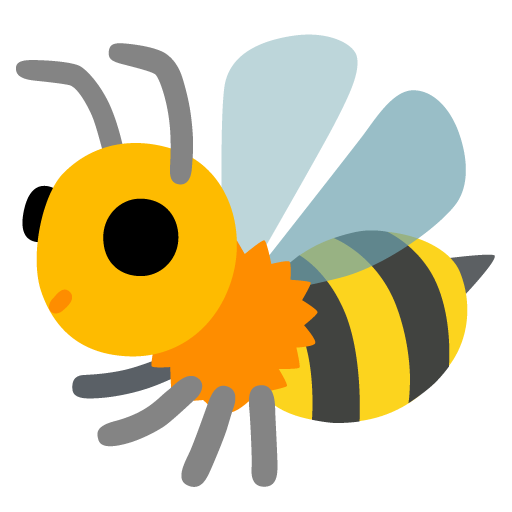 Honeybee as drawn by Google in Android 12l
