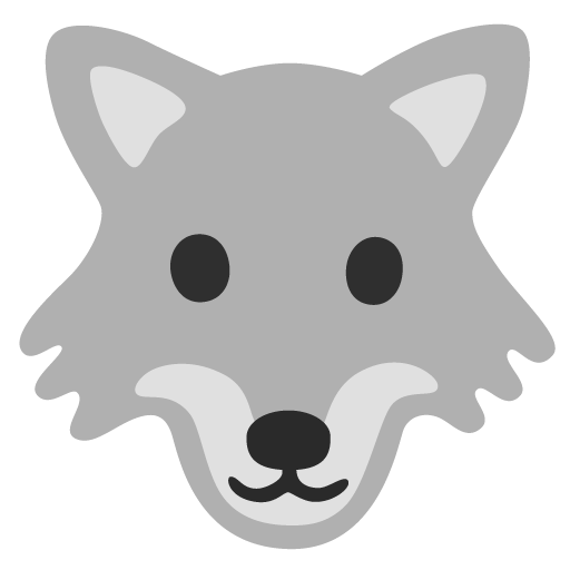 Wolf as drawn by Google in Android 12l