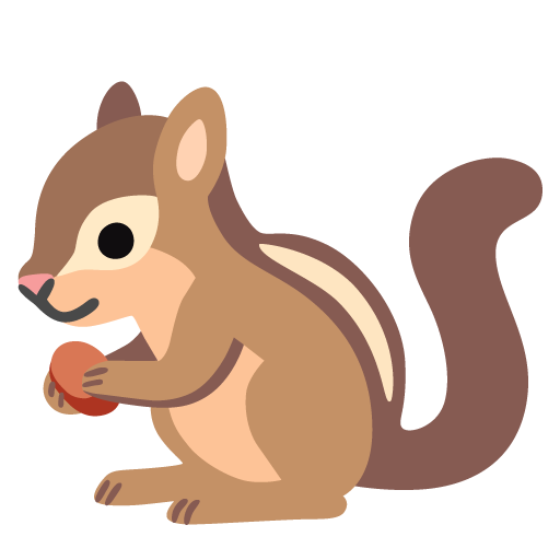 Chipmunk as drawn by Google in Android 12l
