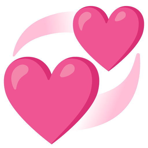 Revolving Hearts as drawn by Google in Android 12l