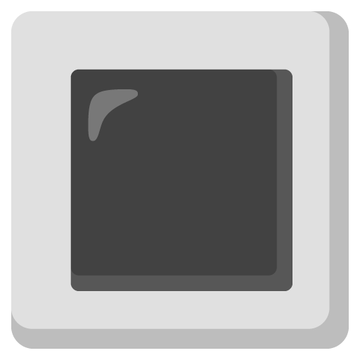 White Square Button as drawn by Google in Android 12l