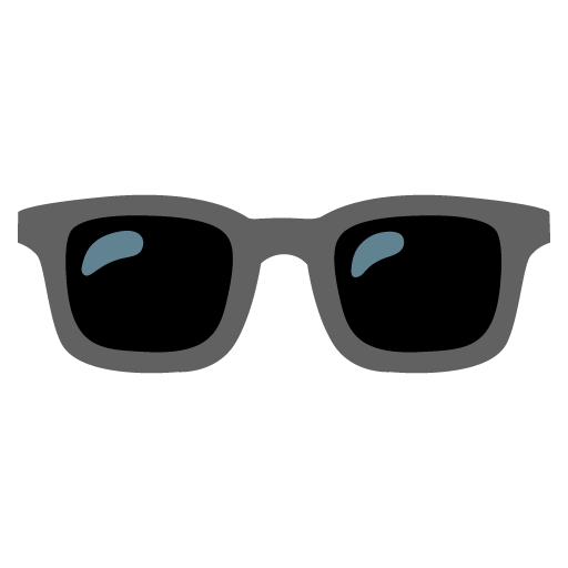 Sunglasses as drawn by Google in Android 12l