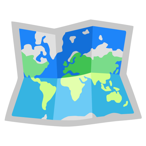 World Map as drawn by Google in Android 12l