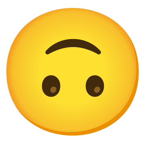 Upside-Down Face as drawn by Google in Android 12l