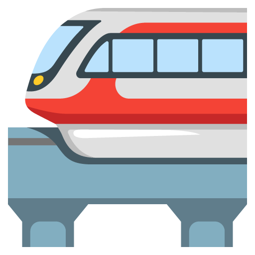 Monorail as drawn by Google in Android 12l