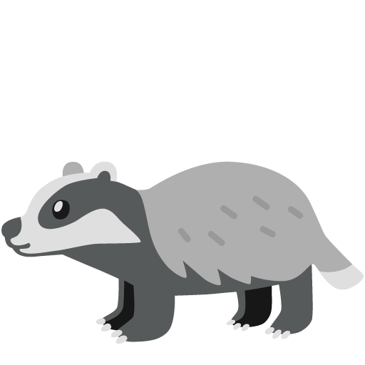 Badger as drawn by Google in Android 12l