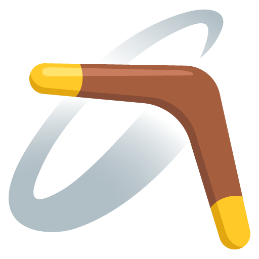 Boomerang as drawn by Google in Android 12l
