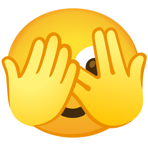 Face with Peeking Eye as drawn by Google in Android 12l