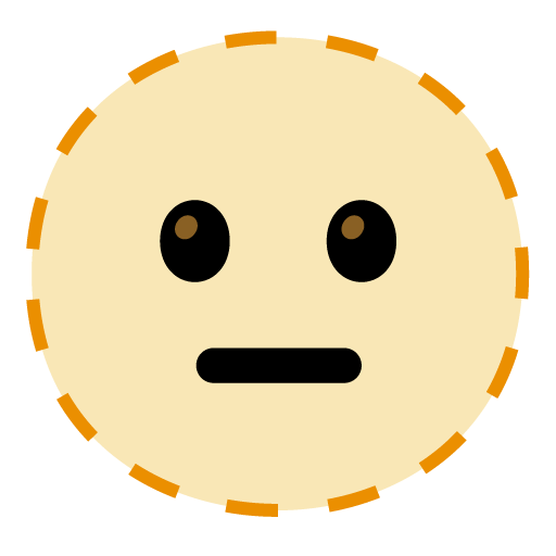 Dotted Line Face as drawn by Google in Android 12l