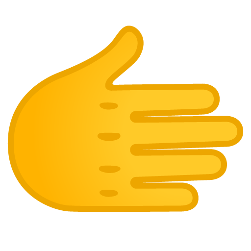 Rightwards Hand as drawn by Google in Android 12l