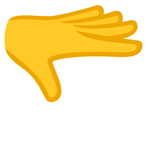 Palm Down Hand as drawn by Google in Android 12l