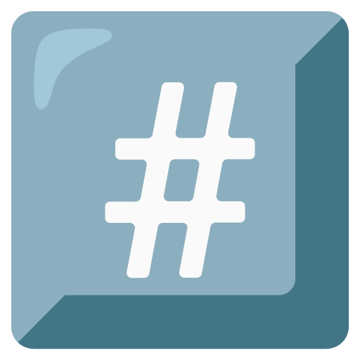 Keycap: # as drawn by Google in Android 12l