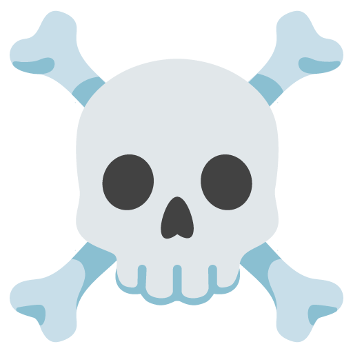 Skull and Crossbones as drawn by Google in Android 12l