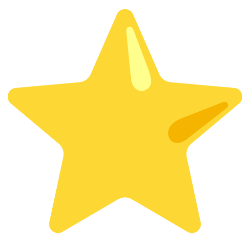 Star as drawn by Google in Android 12l